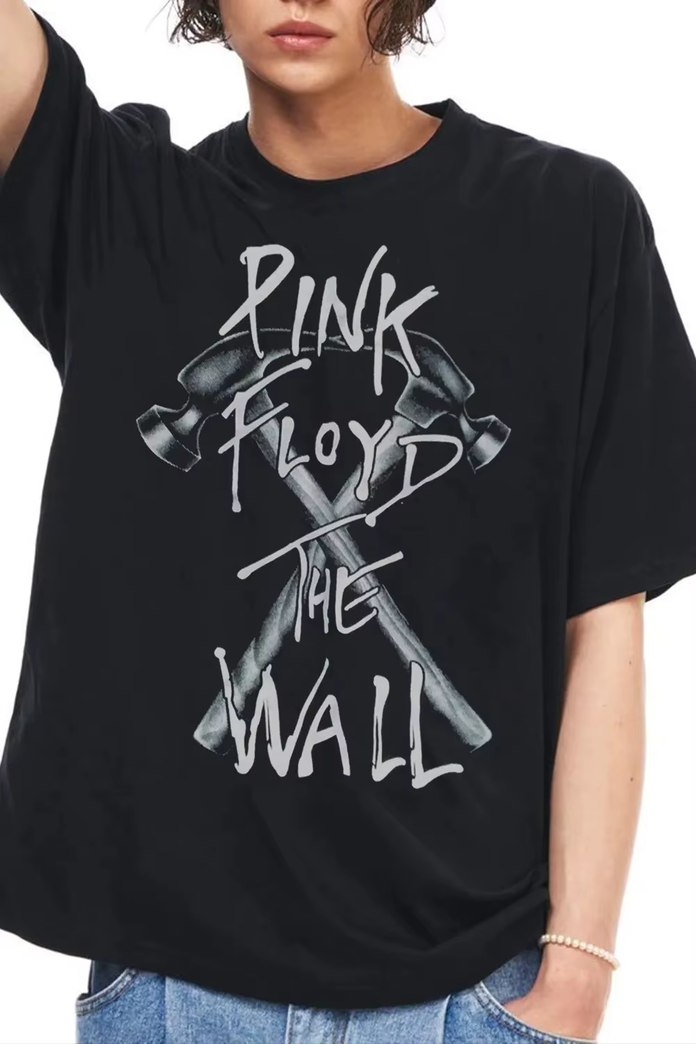 T-shirt en coton graphique Pop Rétro Pink Floyd unisexe, manches courtes, mode estivale, tee-shirt d
