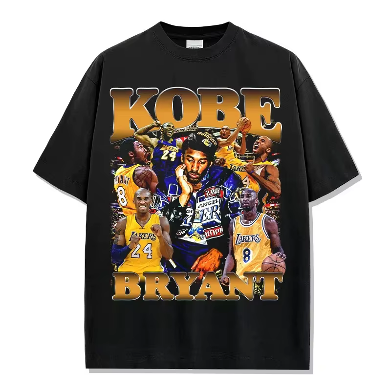 T-shirt graphique Kobe Bryant 8&24 Legacy, col rond oversize, coton doux et respirant, pour les fans