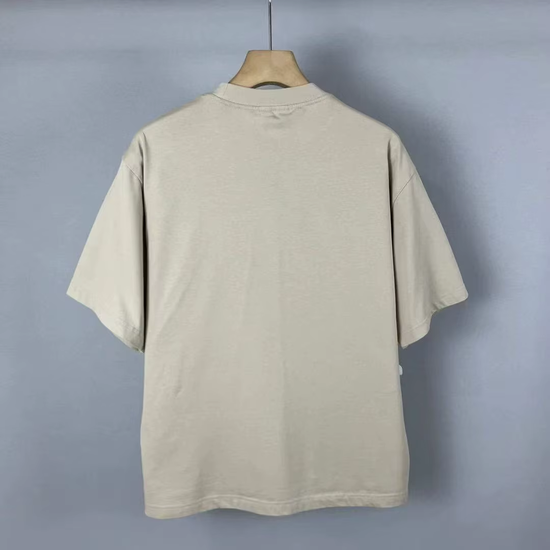 T-shirt à manches courtes 26SS Summer Street Paris, grand logo, nouvelle collection High Street