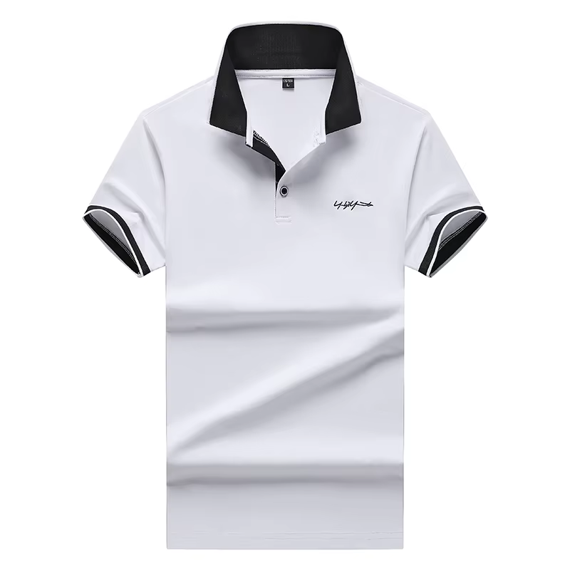 Polo de golf en coton pour homme, motif girafe, broderie de qualité, manches courtes, décontracté, p
