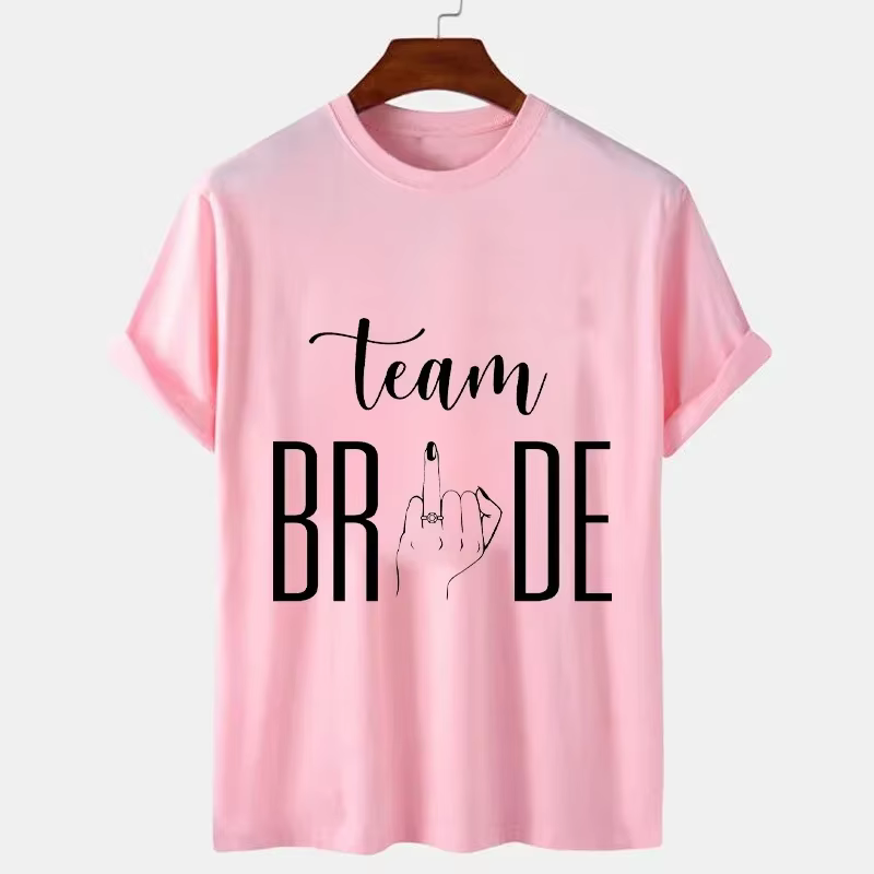 Haut d'été femme vêtements future mariée mariage Bachelorette T-shirt à manches courtes mariée annea