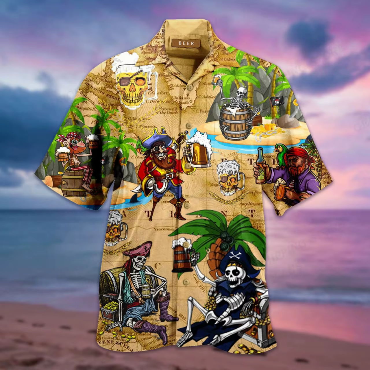 Chemise hawaïenne à manches courtes pour hommes, chemises à simple boutonnage, chemise de plage, vêt