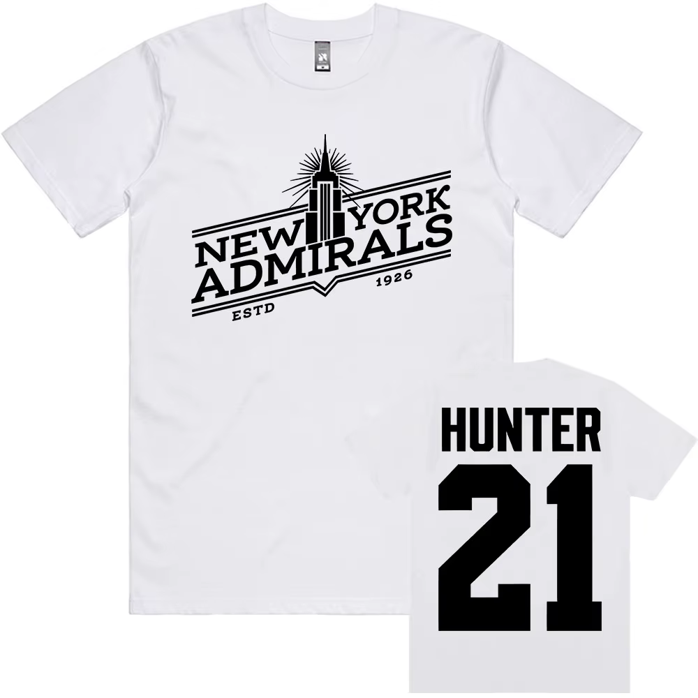 Scott Hunter 21 New York amirals T-shirt chauffé rénovation TV T-shirt coton hommes femmes mode ampl