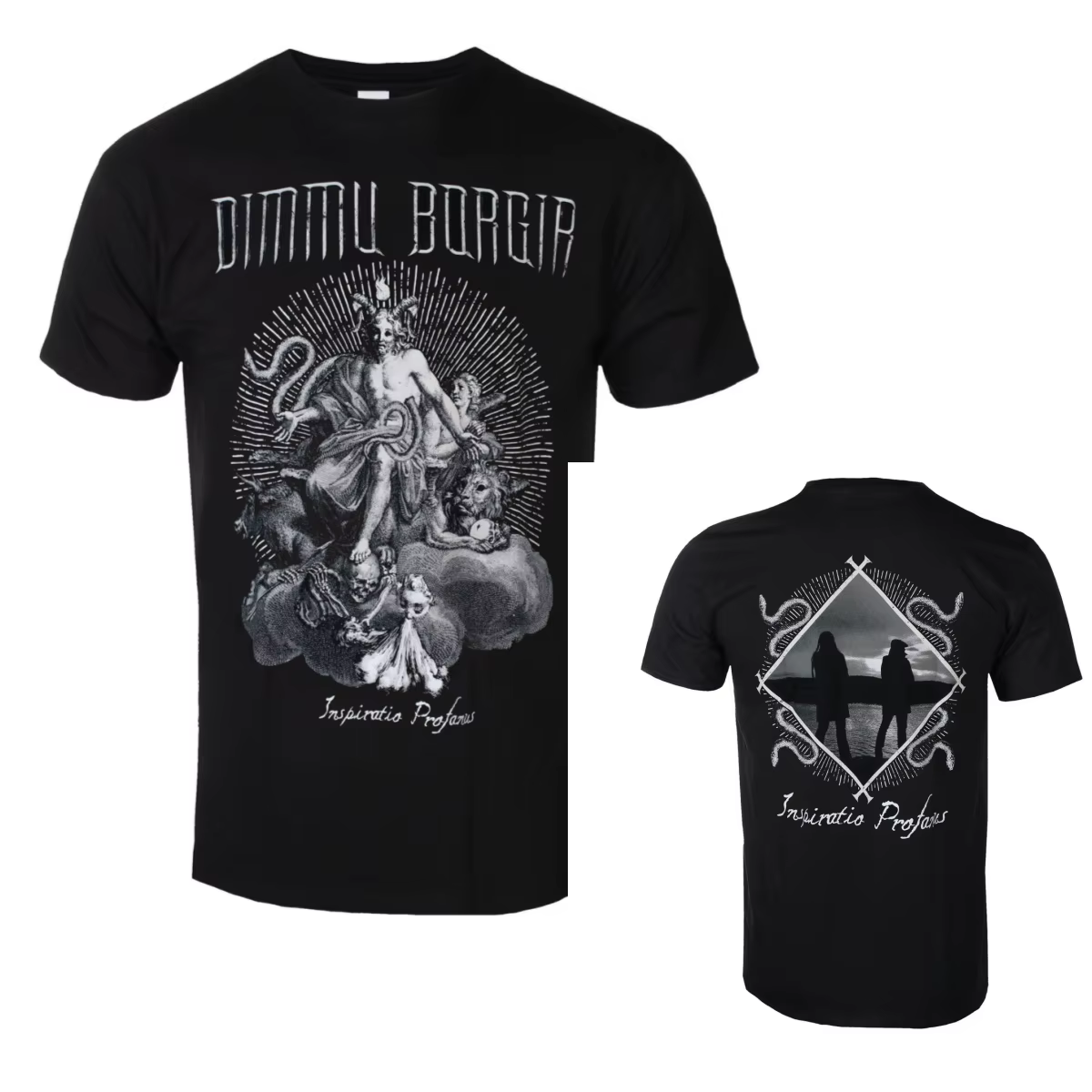 T-shirt en coton avec image Dimmu Borgir, unisexe, manches courtes, marque de mode, luxe, décontract