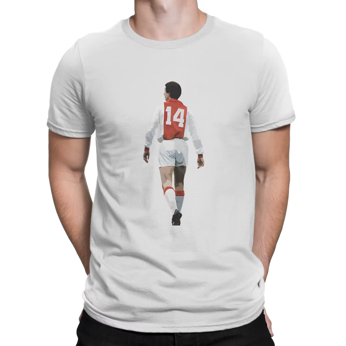 T-shirt Manches Courtes Col Ras du Cou pour Homme, Vêtement en Coton, Cadeau d'urgence, Johan Cruyff
