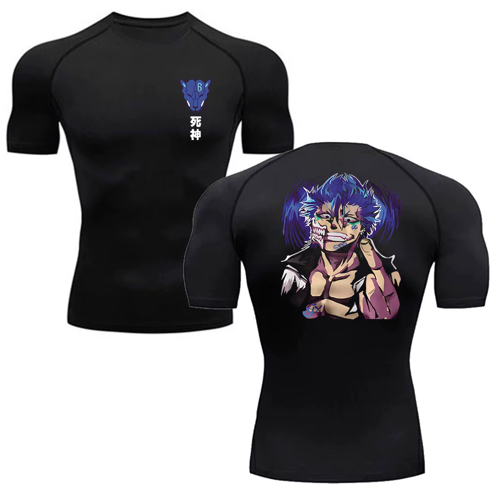 T-shirt Anime Bleach pour hommes, nouvelle tendance, sport, BJJ, Rashguard, MMA, T-shirt pour hommes