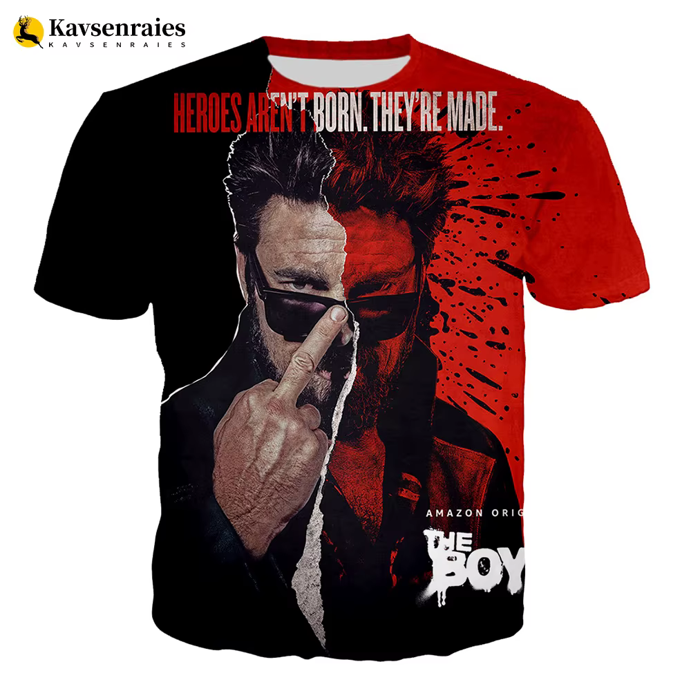 T-shirt imprimé en 3D pour hommes et femmes, Streetwear Harajuku, Cool, Série télévisée, The Boys, M