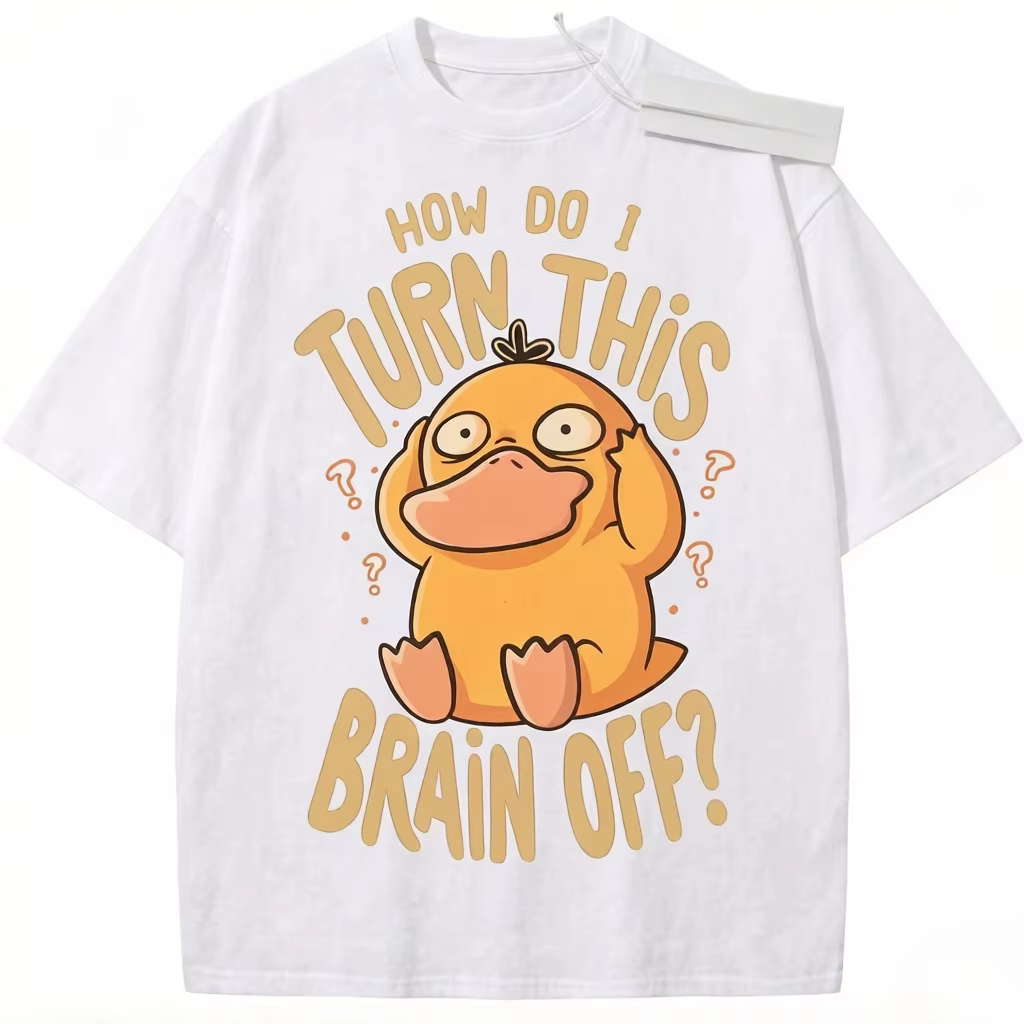 T-shirt imprimé Okémon Anime Gengar pour hommes et femmes, haut d'été Y2K Harajuku décontracté et po