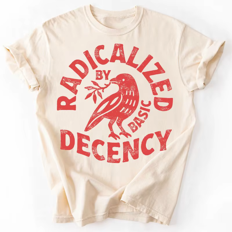 T-shirt Vintage pour hommes et femmes, humoristique, radicalalisé par Basic Decency Meme T Sthirt, S
