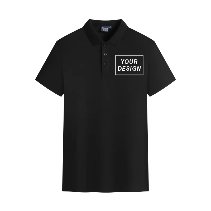 Polo uni en coton pour hommes, chemise brodée, design personnalisé, logo de marque de société, impre