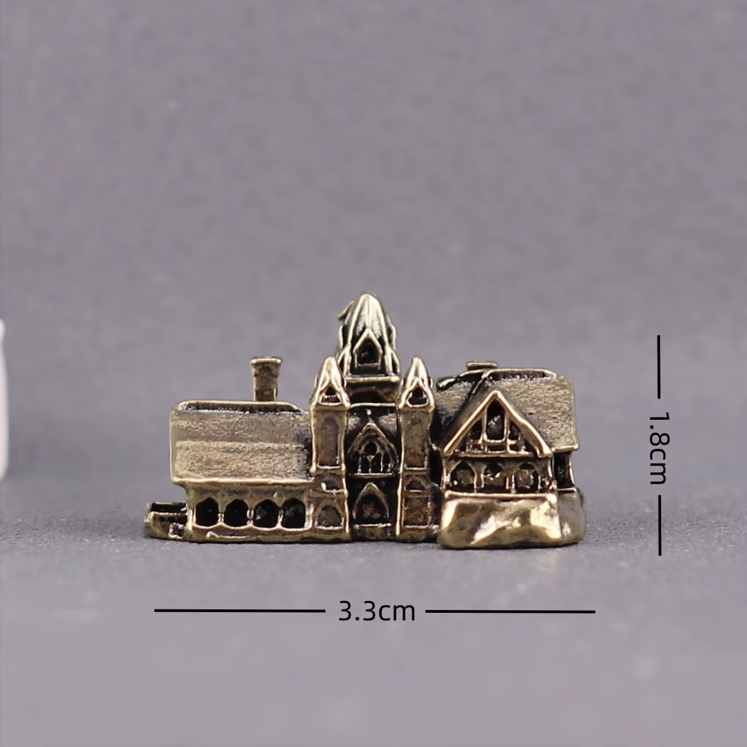 Figurines miniatures de château, architecture, micro-paysage, artisanat de bureau, ornements, décora