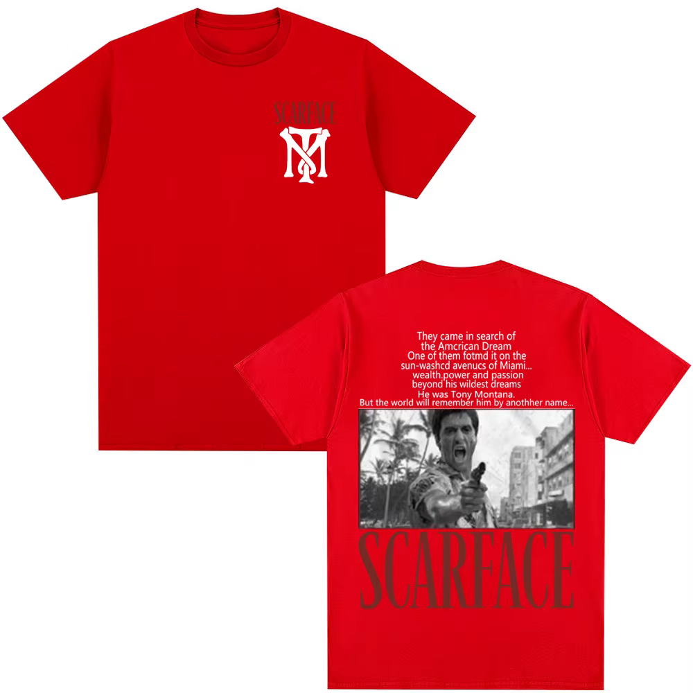 Film classique Scarface T-shirt Tony Montana Al Pacino T-shirts hommes femmes vêtements Vintage goth