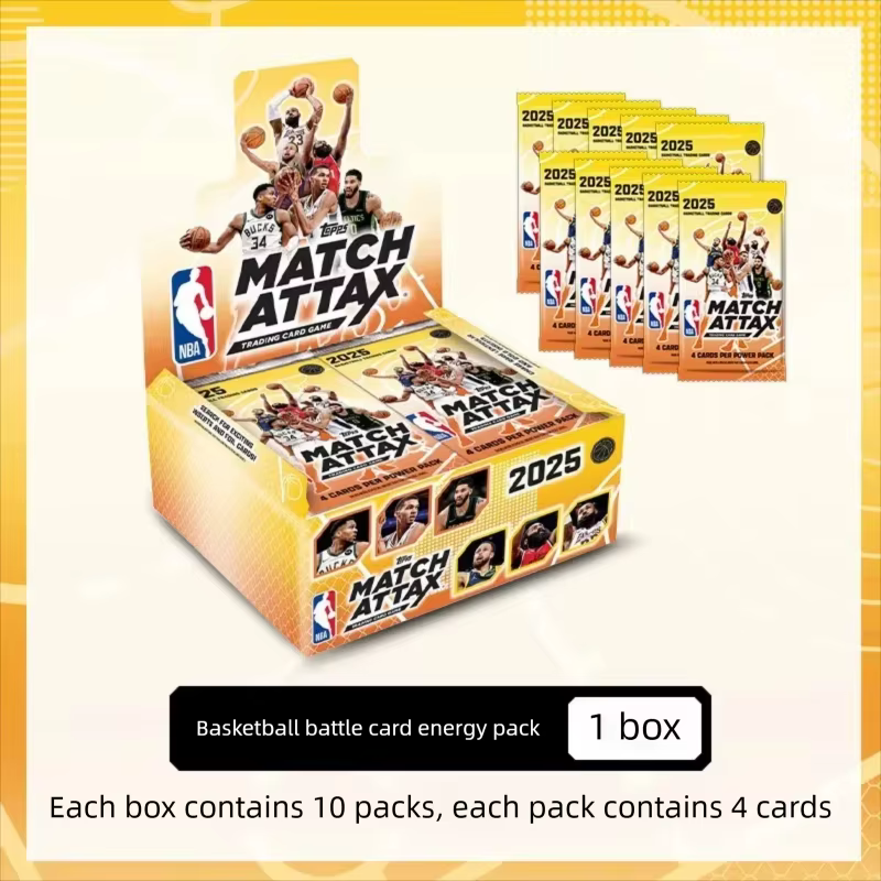 TOPPS Authentique 2025 NBA Star MATCH ATTAX Jeu de Cartes à Collectionner de Basketball, Pack Énergi