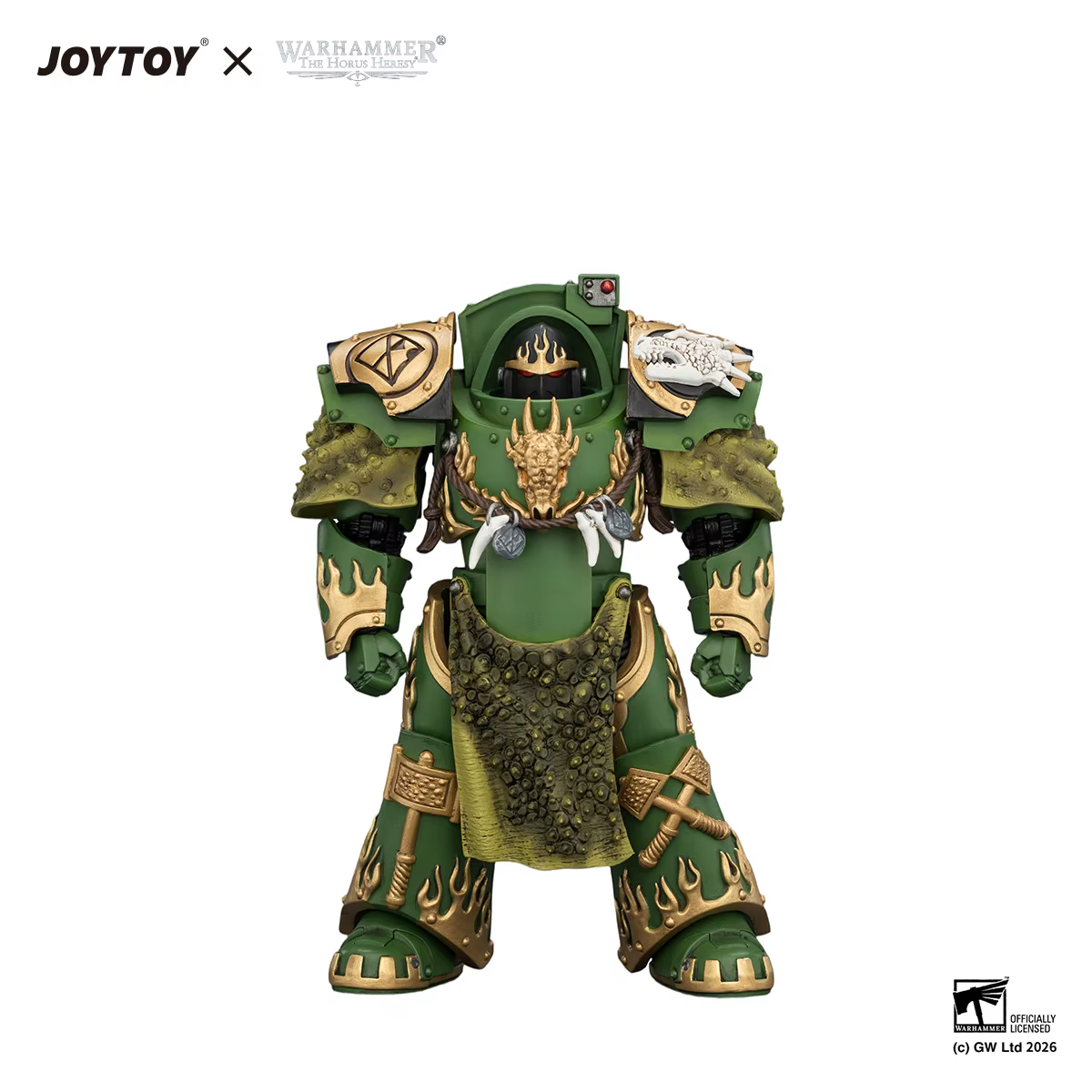【Pré-vente】JOYTOY Warhammer 40K Salamanders Firedrake Terminator 1 2 avec Thunder Hammer et Dragonsc