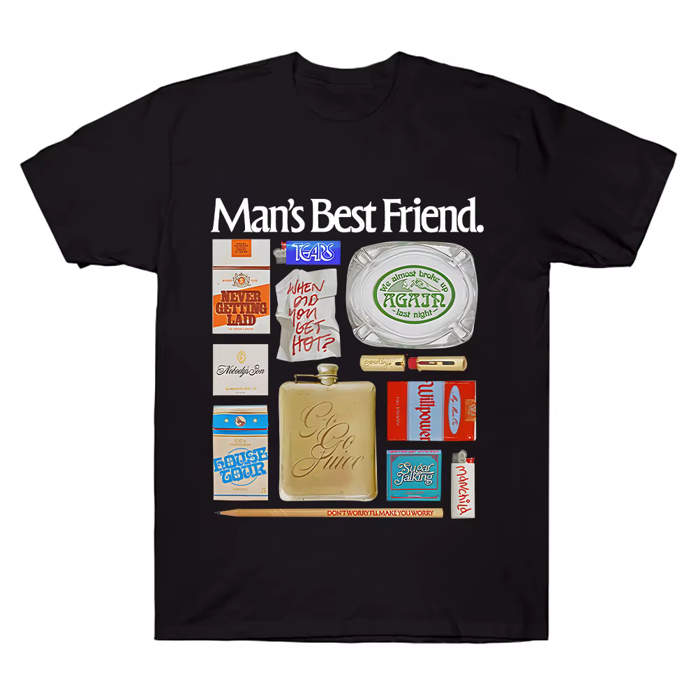 Sabrina charpentier homme meilleur ami objet T-Shirt été femmes T-shirts surdimensionné Y2k manches 