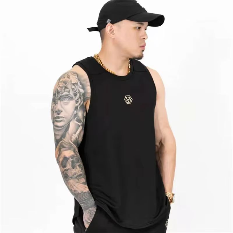 Débardeur de gymnastique pour hommes, gilet de musculation, chemise sans manches en coton, gilet de 