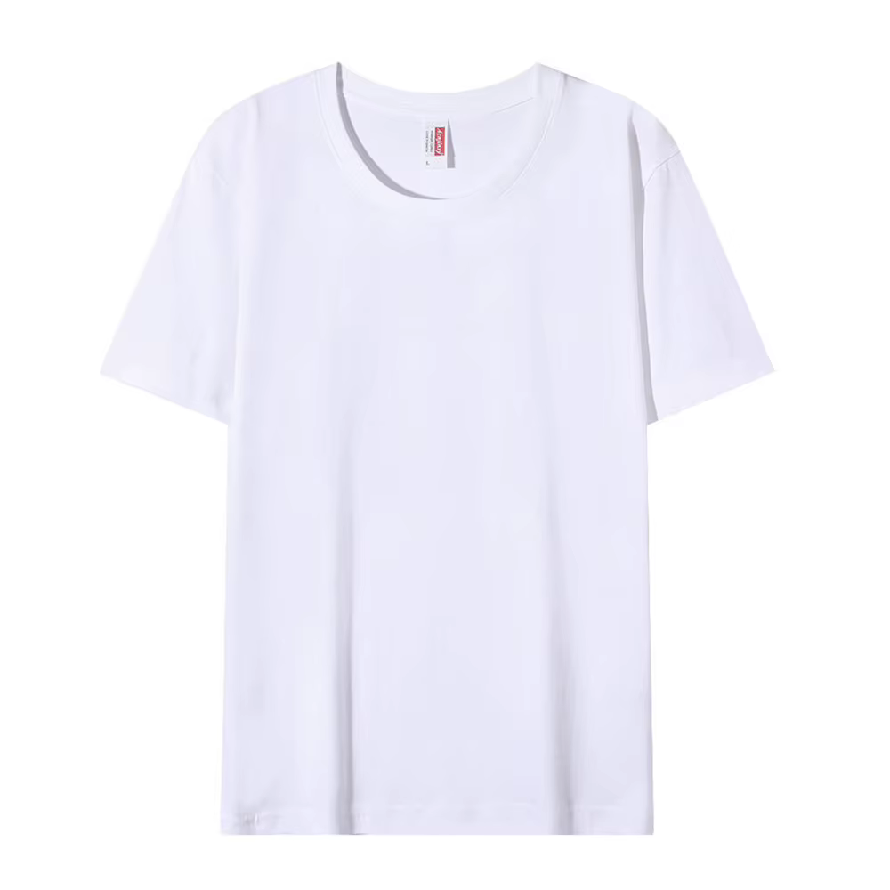 T-shirt unisexe à col rond pour hommes, t-shirts en coton uni, blanc, haute qualité, vente en gros