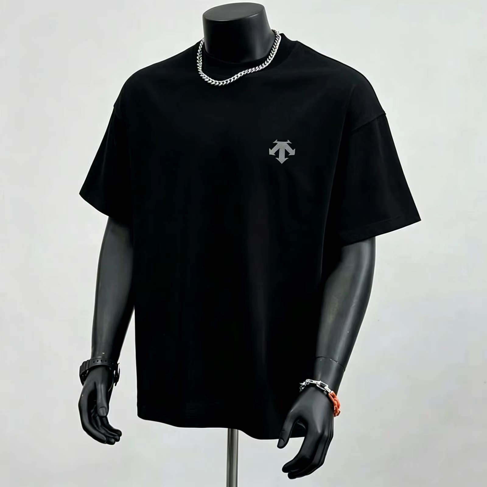 T-shirt pour homme de haute qualité, en coton pur épais, nouveau modèle d'été, avec imprimé, élégant