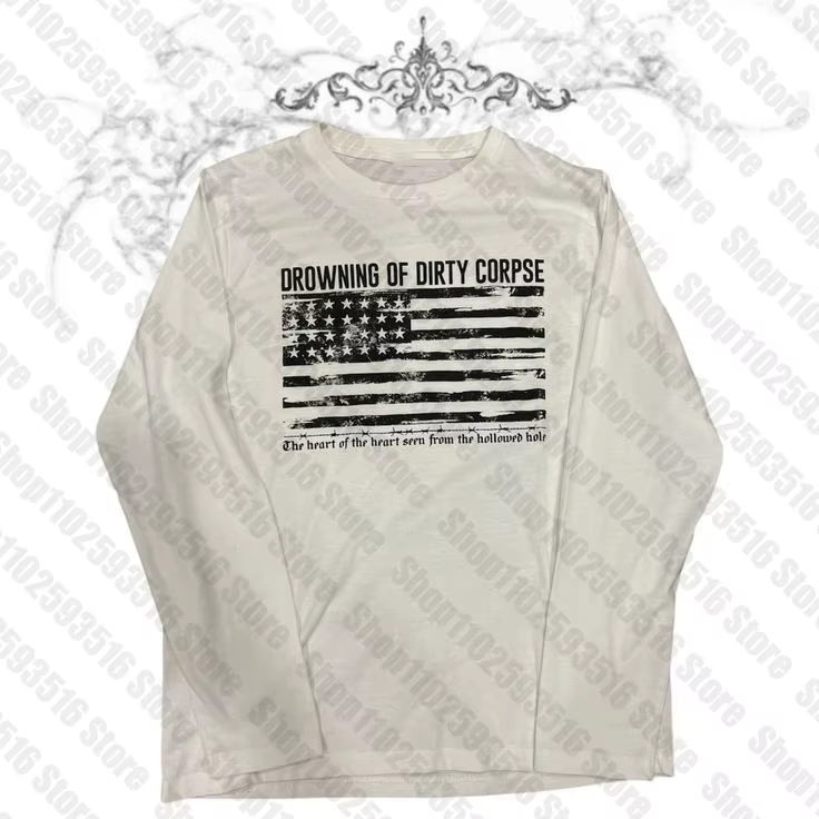 Bébé t-shirts Y2k Kitty femmes recadrée Grunge vêtements Y2k hauts à manches longues Harajuku vêteme
