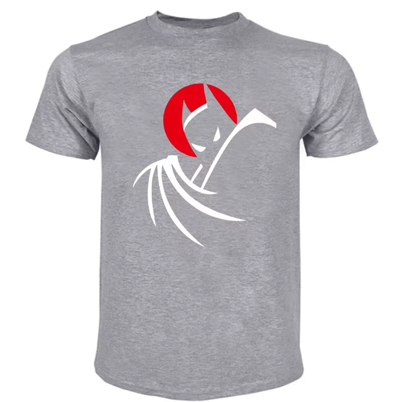 T-shirt à col rond en coton pour hommes, manches courtes, style de rue, haut à la mode, série animée