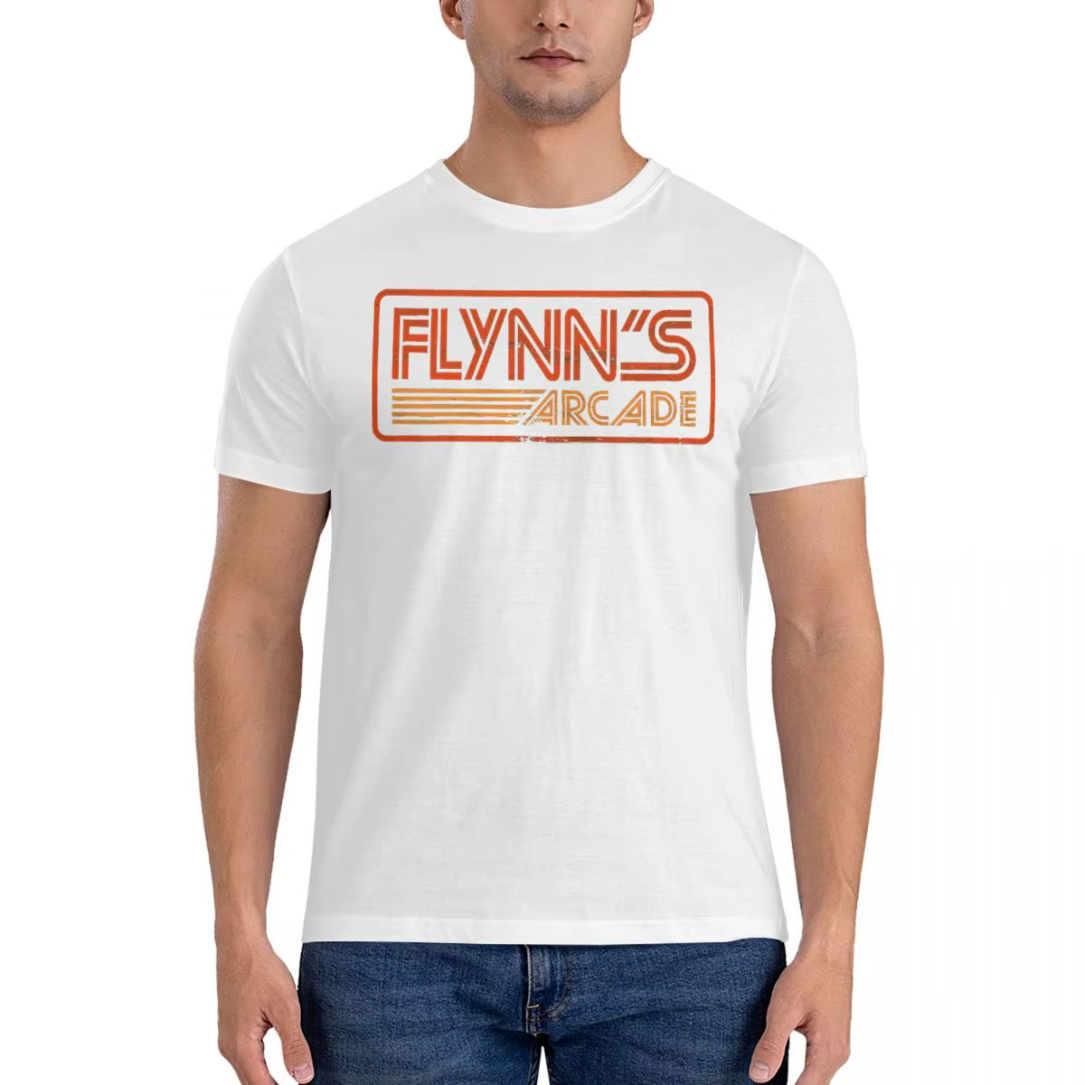 Flynn-T-Shirt à Manches Courtes en Coton pour Homme, Décontracté, Col Rond, Arcade, Y-Unique
