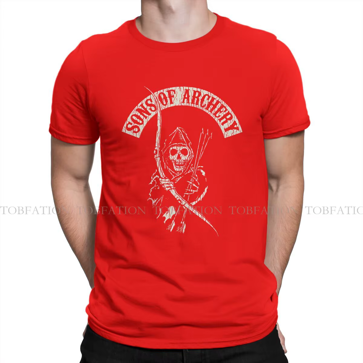 Tir à l'arc homme t-shirt fils de tir à l'arc mode t-shirt 100% coton Harajuku Streetwear Hipster