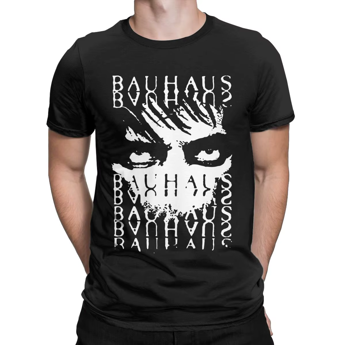 Hommes T-Shirts Bauhaus yeux Bela Lugosis mort loisirs pur coton T-Shirts à manches courtes gothique