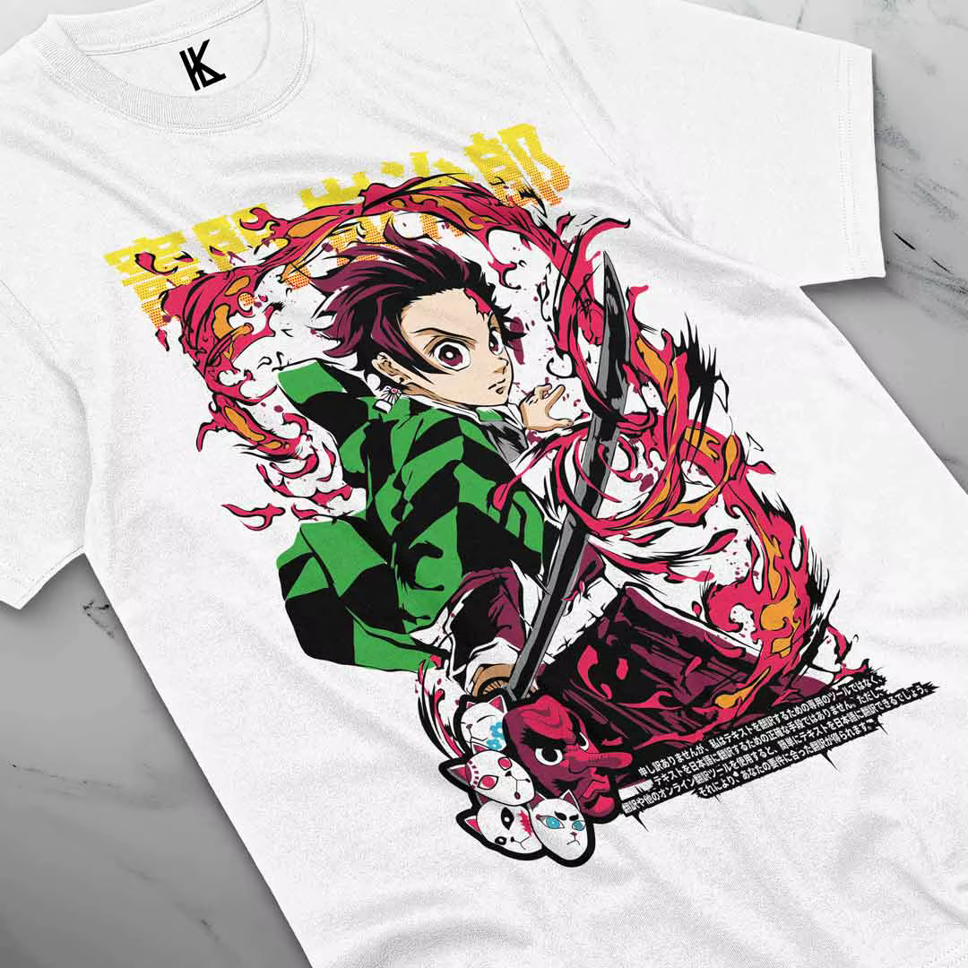 T-shirt Tanjiro Kamado Demon Slayer, cadeau unisexe pour les fans de l'anime