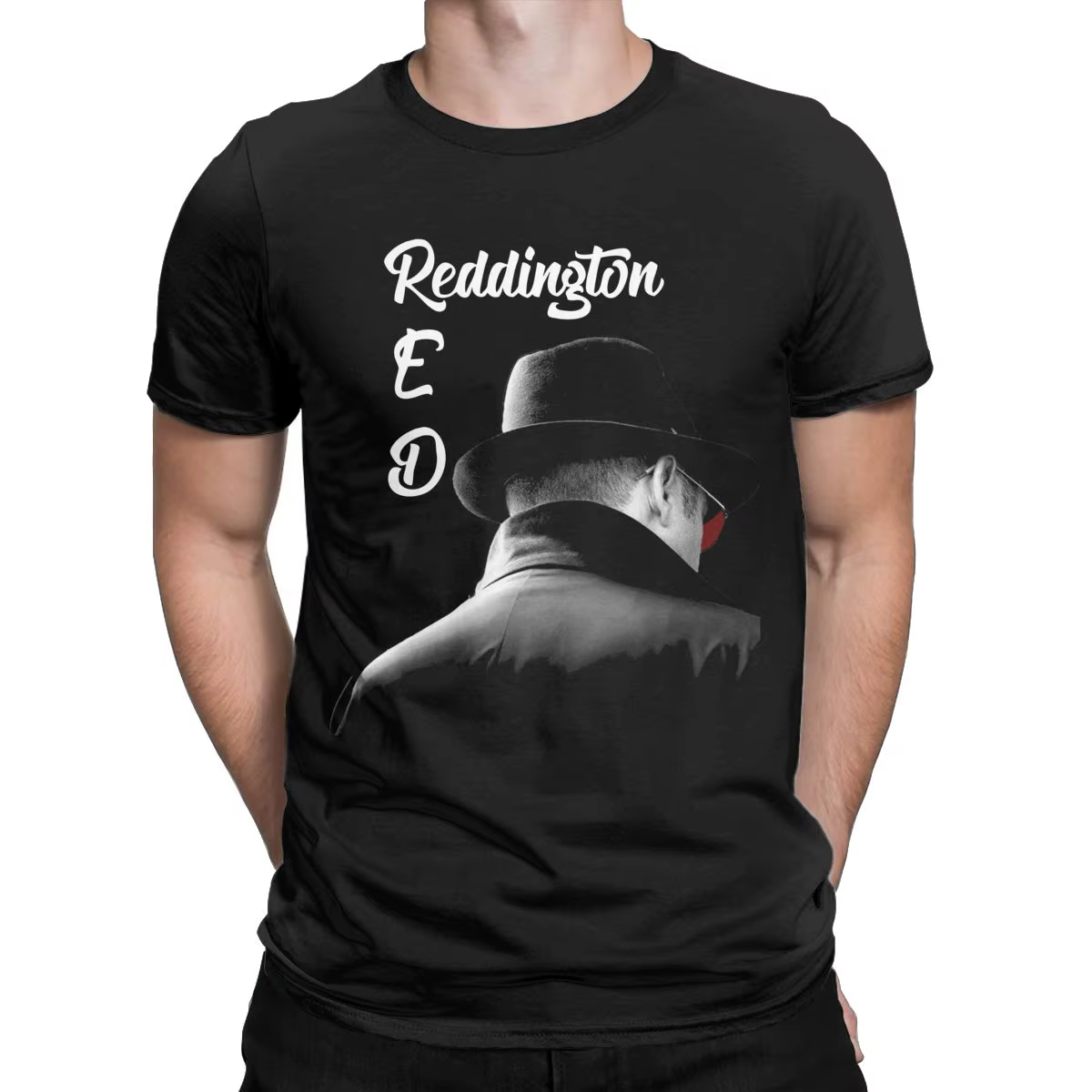 T-shirt manches courtes col rond homme, estival et en coton, série télévisée Red Reddington the blac