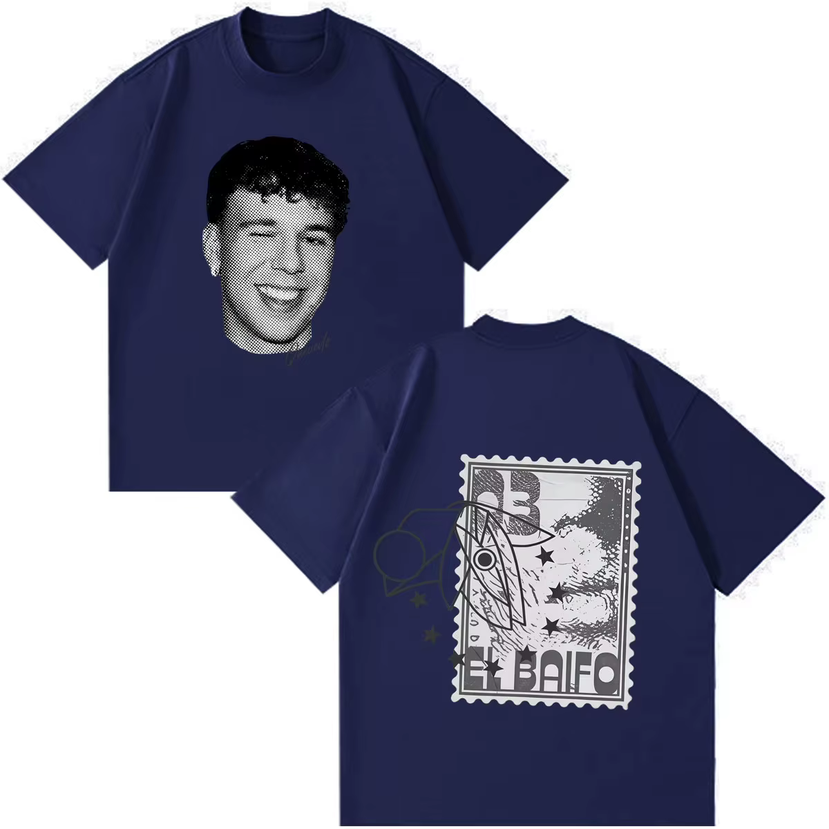 Soldes d'été : T-shirt graphique QUEVEDO EL BAIFO Album 2026 Tour pour Hommes et Femmes, style Hip-h