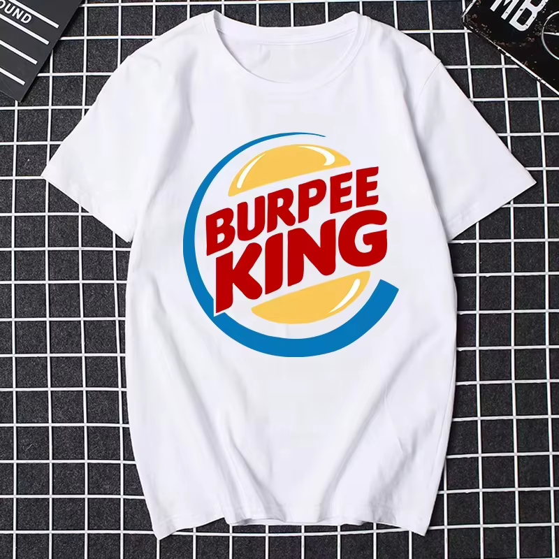 T-shirt Crossfit Burpee King en coton pour hommes et femmes, Streetwear d'été