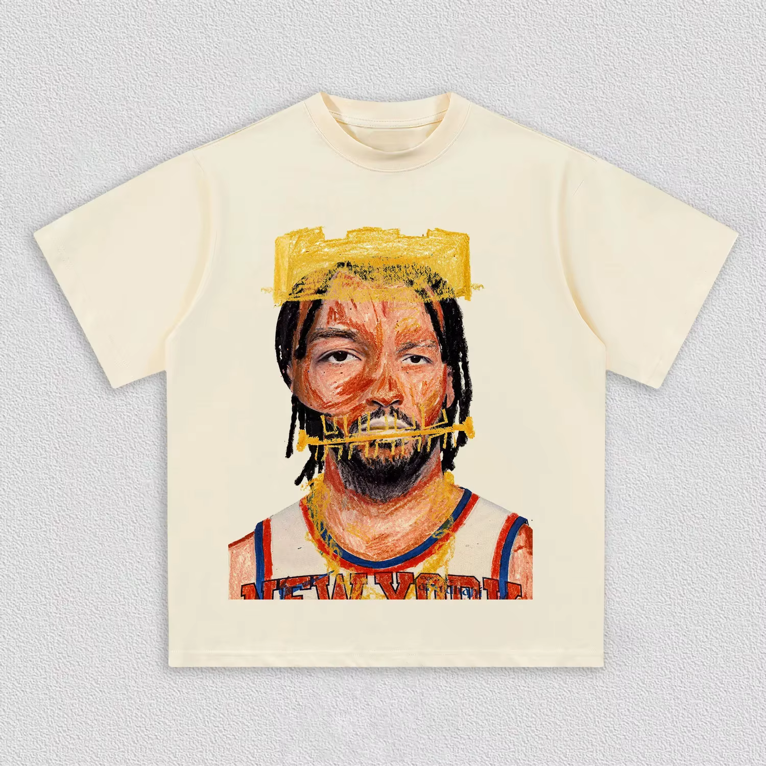 T-shirt Jalen Brunson New York KNICKS Star Sketch Art, vêtements 100% coton, unisexe, pour hommes et