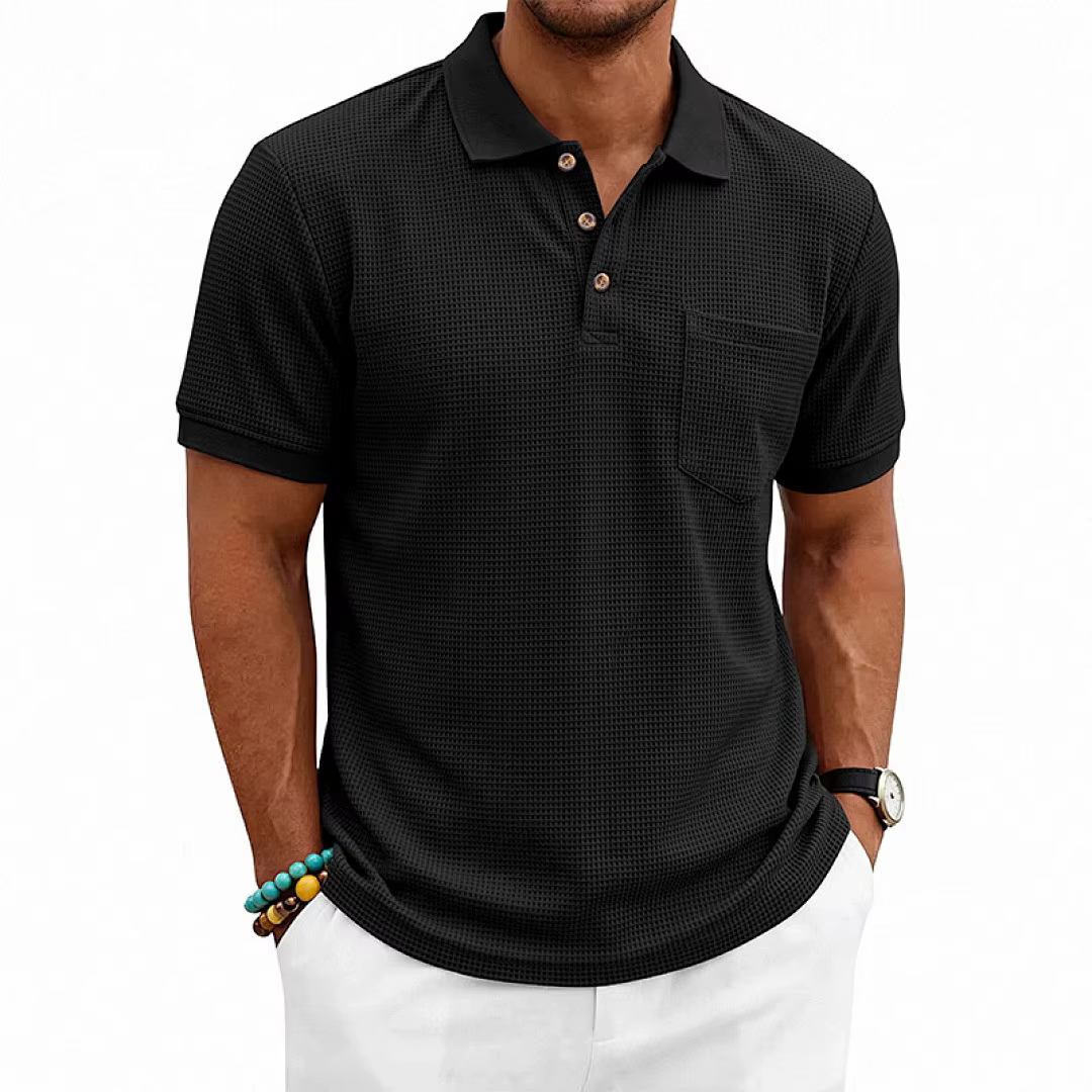 Polo pour homme 2026 – Nouvelle collection été – Tissu gaufré décontracté et respirant – Coupe ample