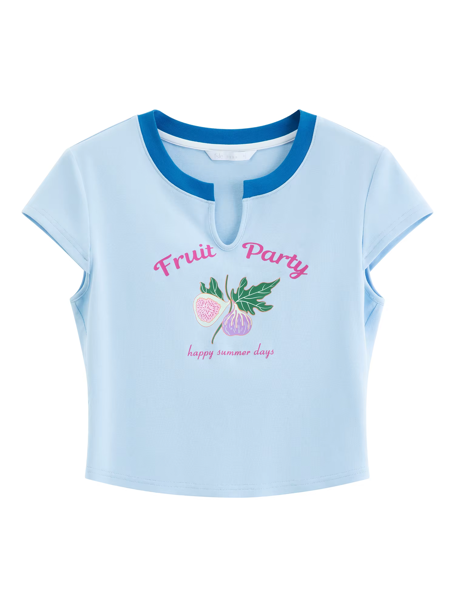 T-shirt ajusté à manches courtes FSLE pour l'été 2026 – Nouvelle collection – Hauts courts imprimés 