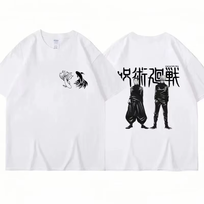 T-shirt Anime Juj Kaisen Satoru Gojo Geto, style unisexe de luxe haut de gamme, pour hommes et femme