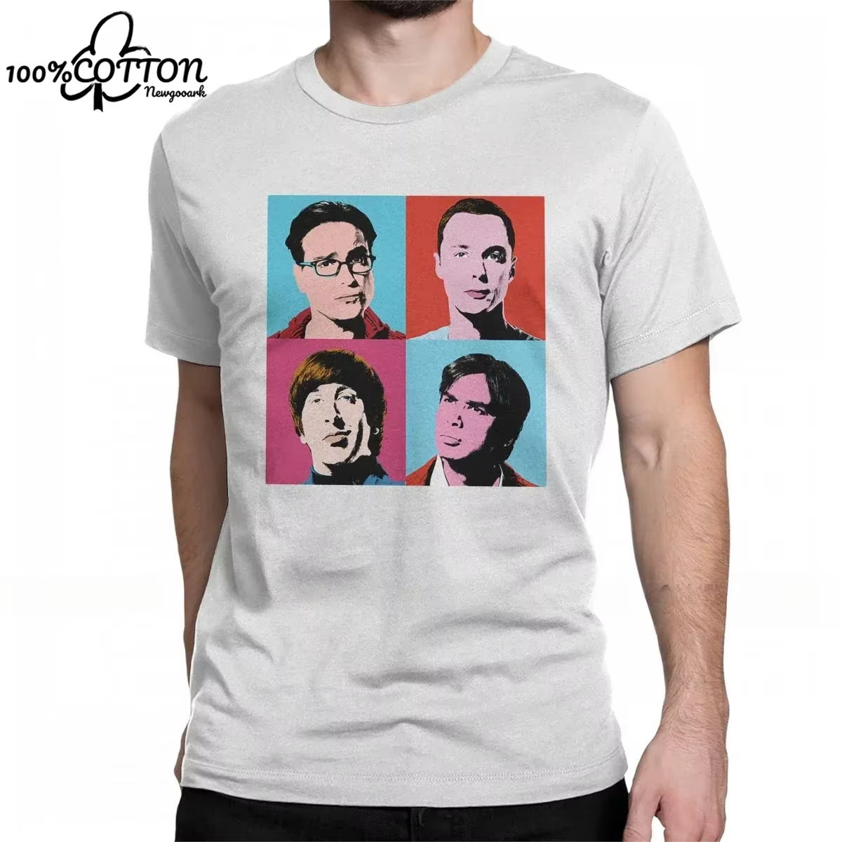 T-shirt manches courtes homme, cool, The Big Bang Theory Leonard Sheldon
