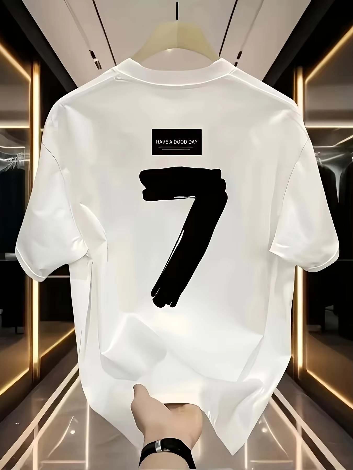 T-shirt à manches courtes et col rond pour hommes, 100% pur coton, à la mode, sport décontracté, amp