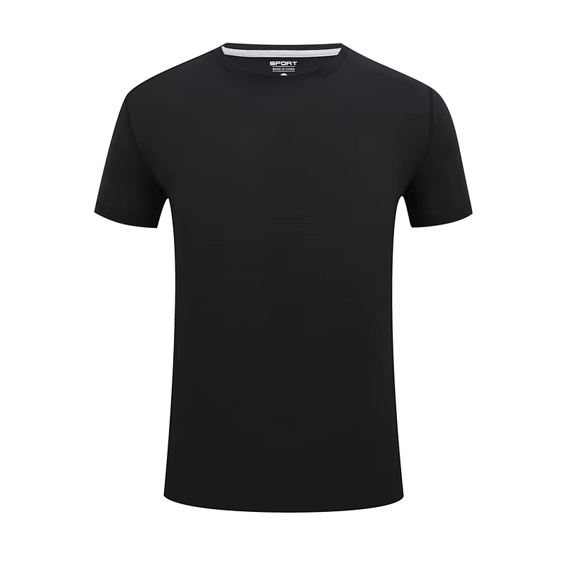 T-shirt à manches courtes et col rond avec LOGO personnalisé, séchage rapide, sport, course, haut re