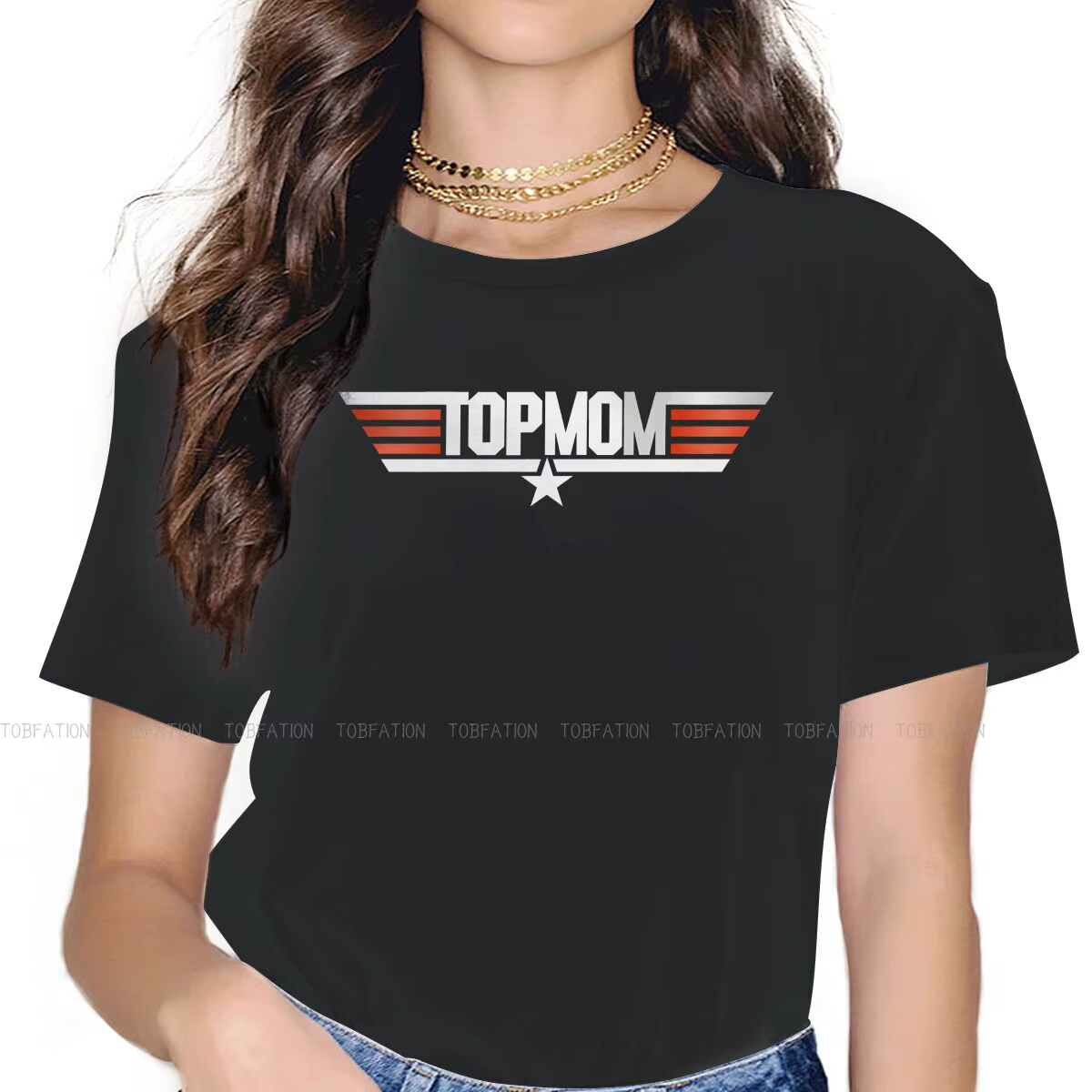 Top maman femmes t petit haut pistolet Maverick Goose Film filles t-shirts Harajuku couverture en co