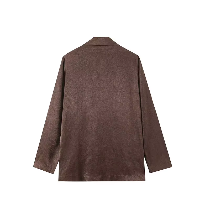 NLZGMSJ Nouveauté Printemps 2026 – Ensembles Femme : Pantalon Large Effet Froissé et Veste de Bureau