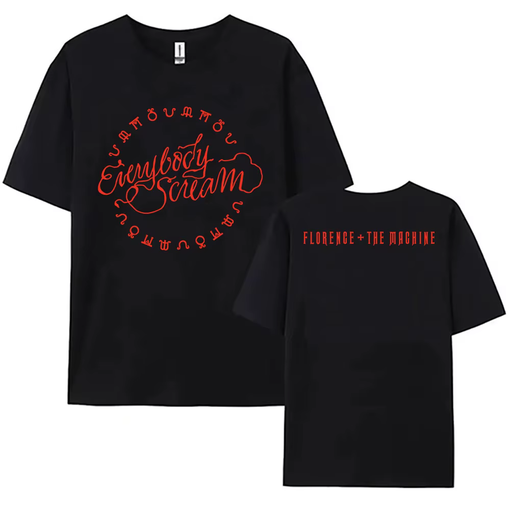 FLORENCE + la MACHINE saisons T-shirt à manches courtes coton femme T-shirt unisexe Streetwear col r