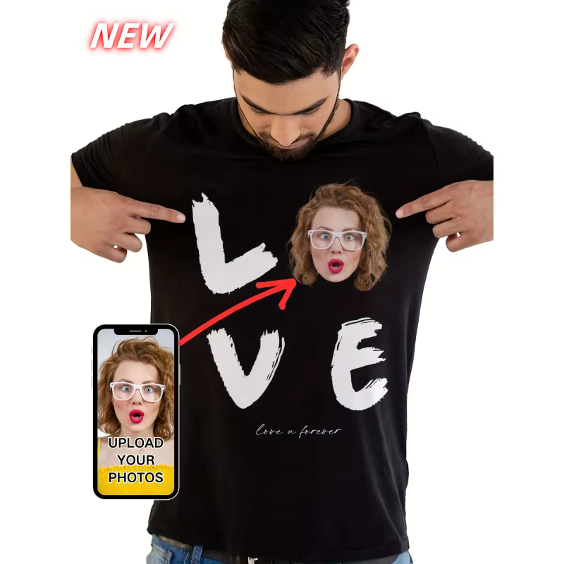Amour motif animal de compagnie t-shirts pour hommes personnalisé Portrait 3D imprimé T-Shirt été dé