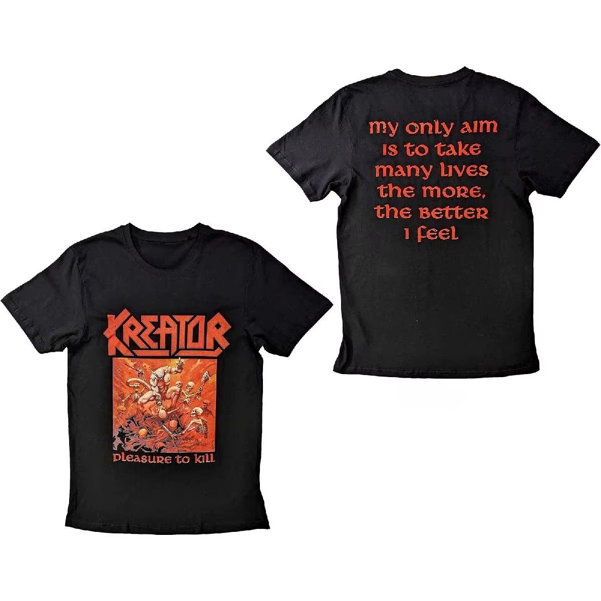 T-shirt en coton graphique Kreator unisexe, manches courtes, marque de mode, tee-shirt de luxe décon