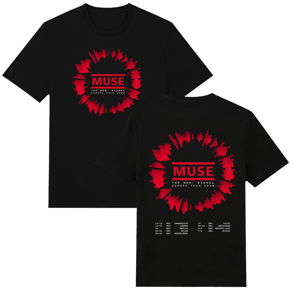 MUSE The Wow! T-shirts Signal Europa Tour 2026, t-shirts en coton à manches courtes, t-shirts de gro
