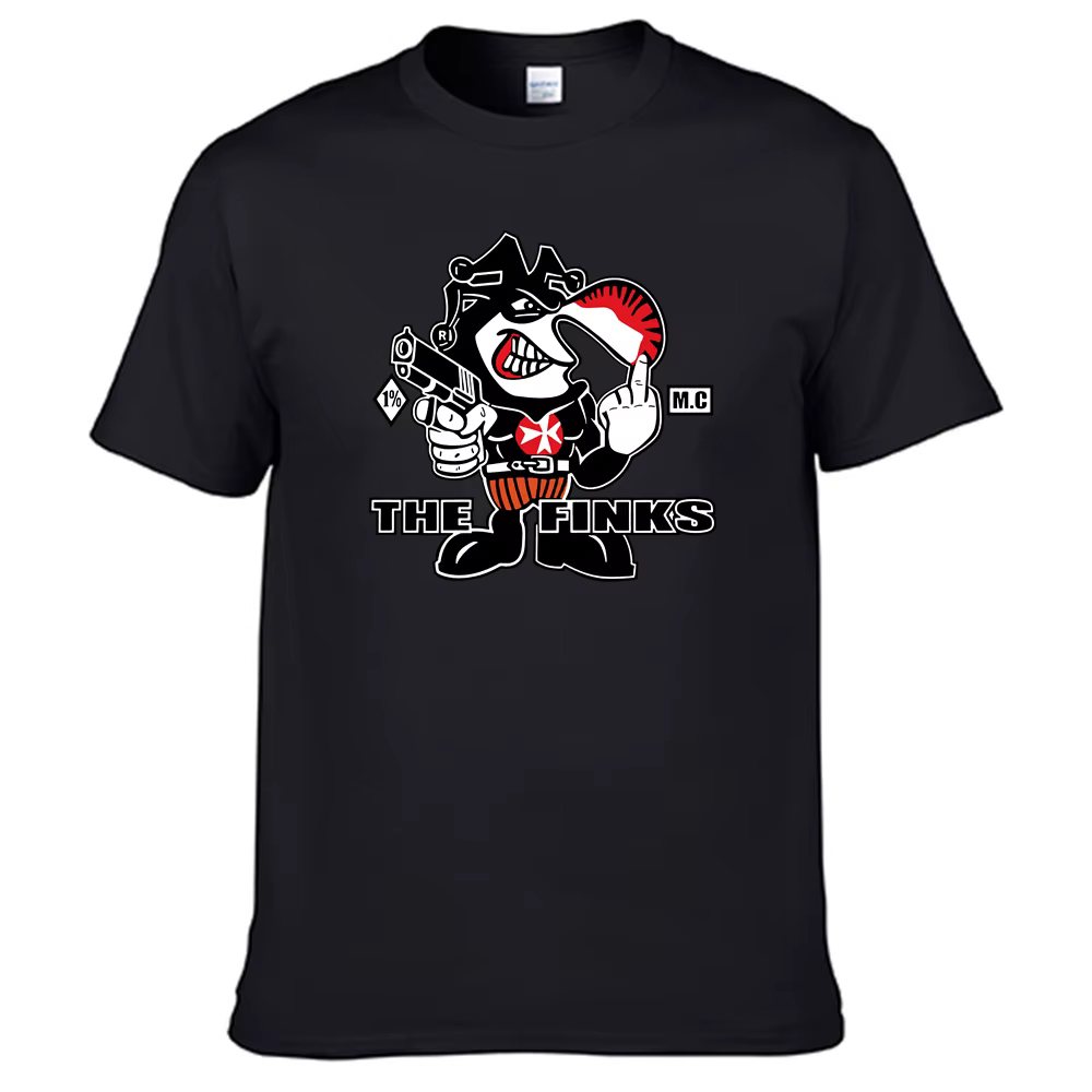 T-shirt Hurcycles Club The Finks Mc pour homme, chemise 100% coton, N01
