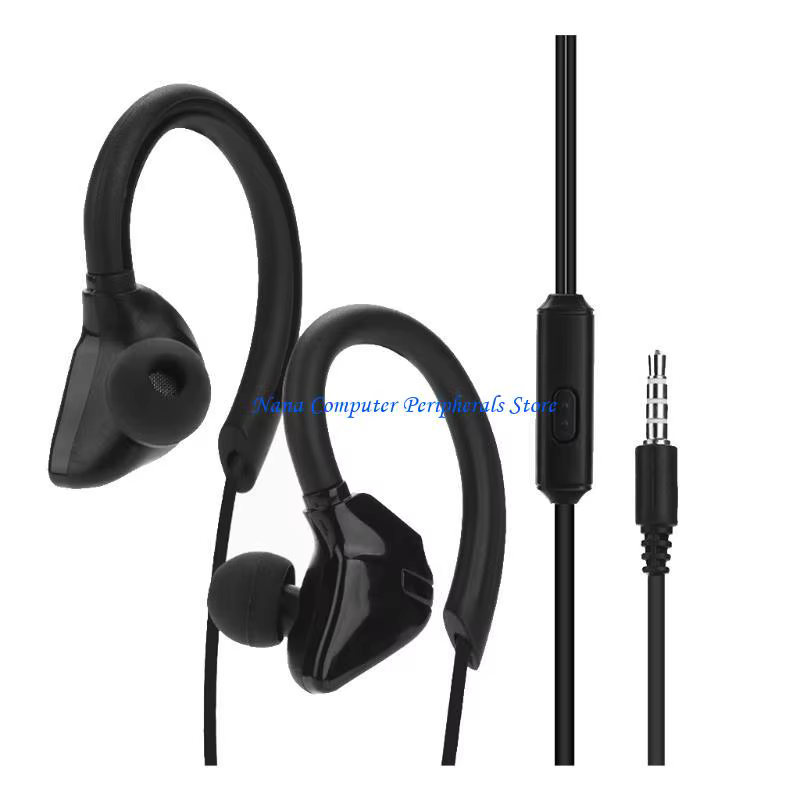 Écouteurs intra-auriculaires filaires sport F68C, avec contrôle du Volume, basses suppression du bru