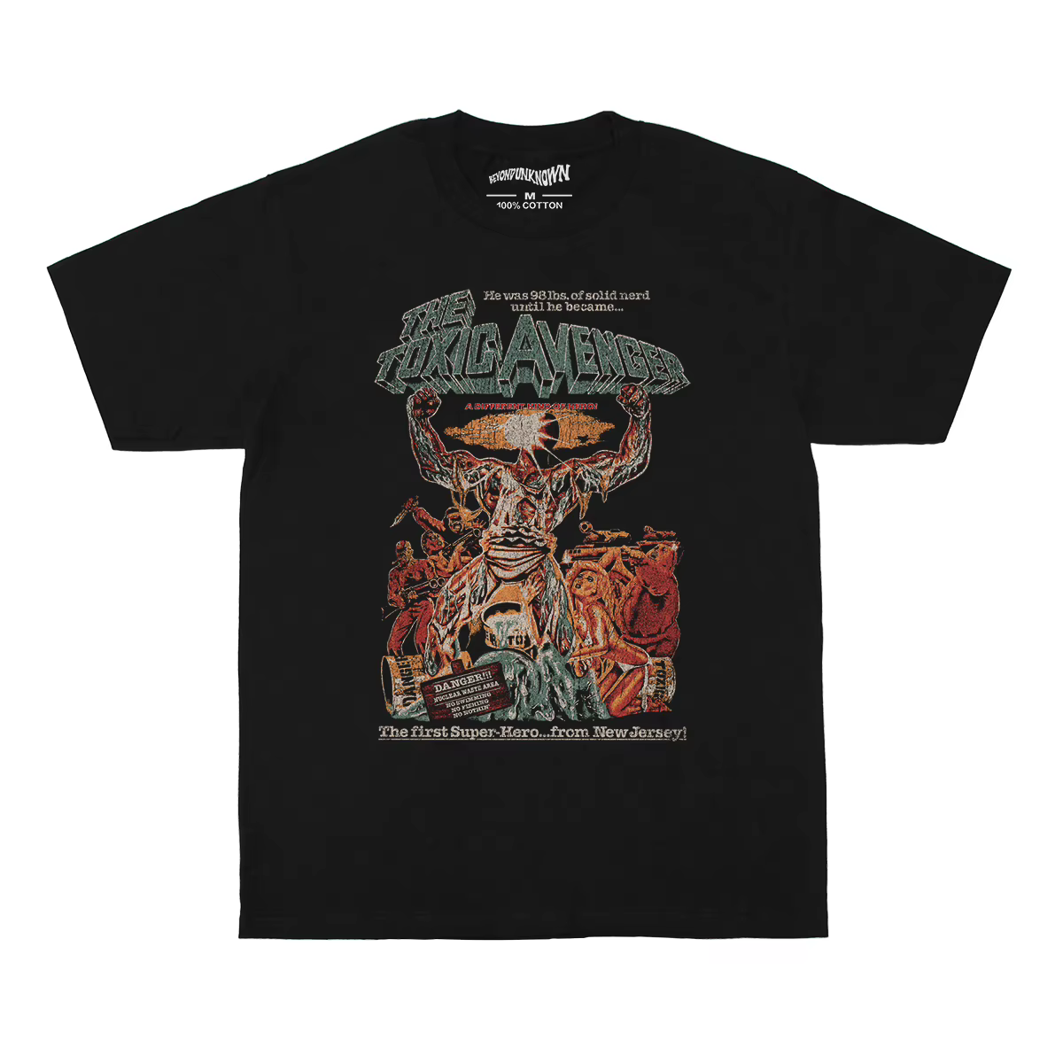 The Toxic Avenger t-shirt 80S culte horreur B film rue poubelle cerveau dommages unisexe graphique m
