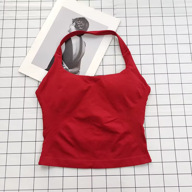 Bralette dos nu à col carré pour femmes, bretelles épaisses, coupe ajustée, coussinets amovibles, ha