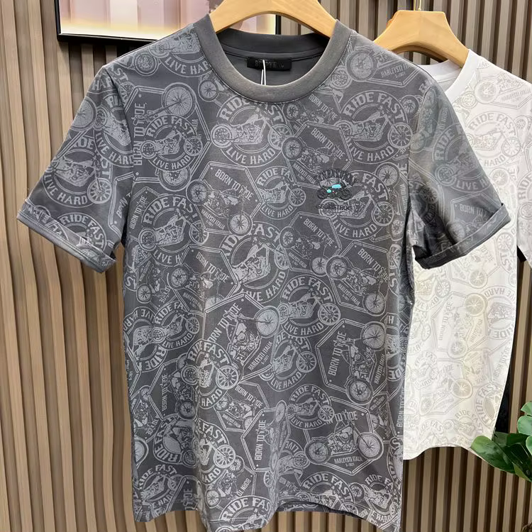 T-shirt à manches courtes pour hommes, t-shirts pour hommes, vêtements esthétiques, broderie en Y, d