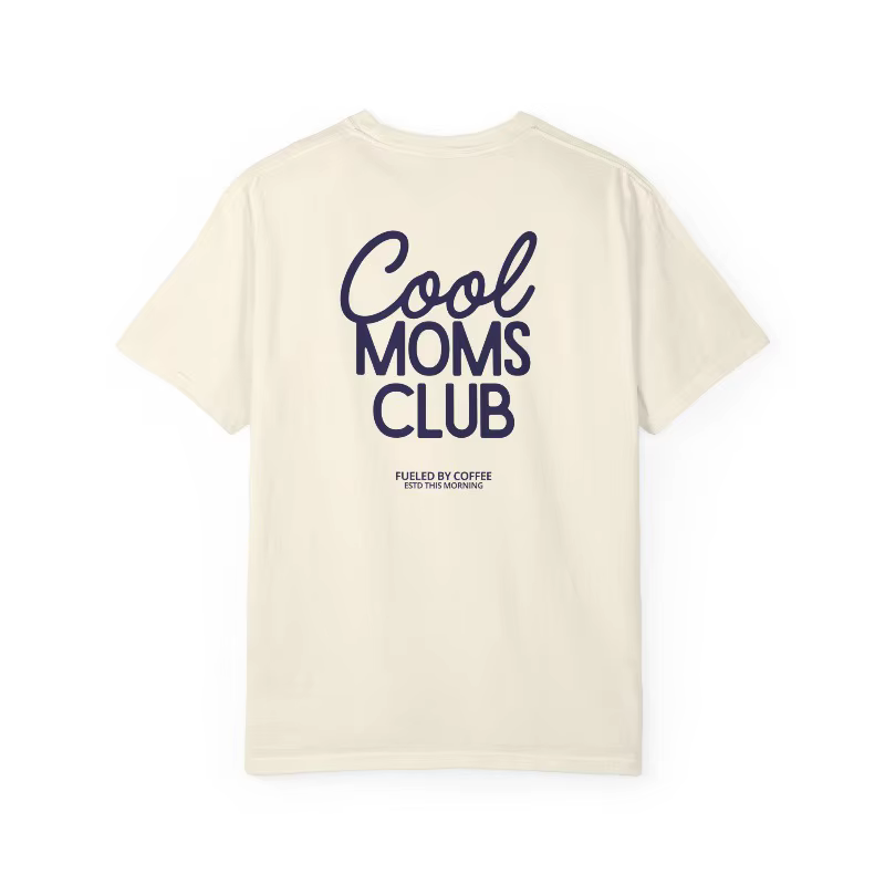 T-shirt Cool Moms Club, T-shirt Fueled by Coffee, haut amusant pour maman, chemise pour maman amoure